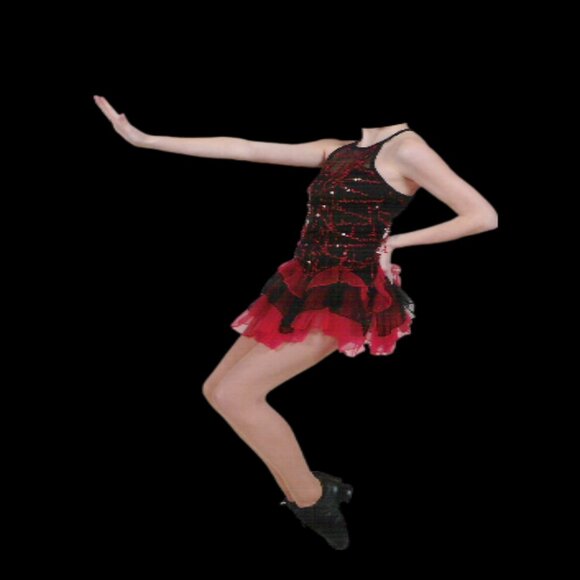 Revolution Dancewear Adult Small Style# 0125 Black and Red Sequin Costume - Picture 2 of 10